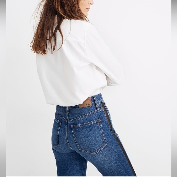 MADEWELL The Perfect Vintage Jean: Metallic Tuxedo Stripe Edition size 26 - Picture 2 of 11